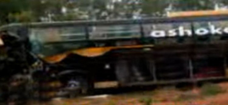 Odia Migrant bus Accident again driver dead